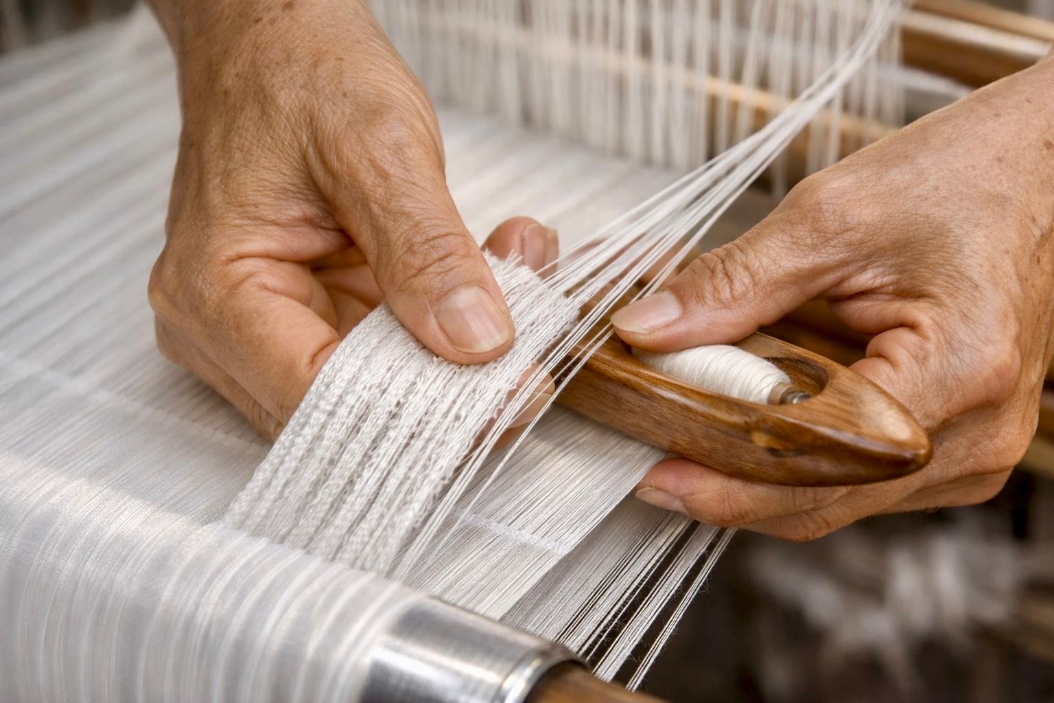 Traditional cotton weaving