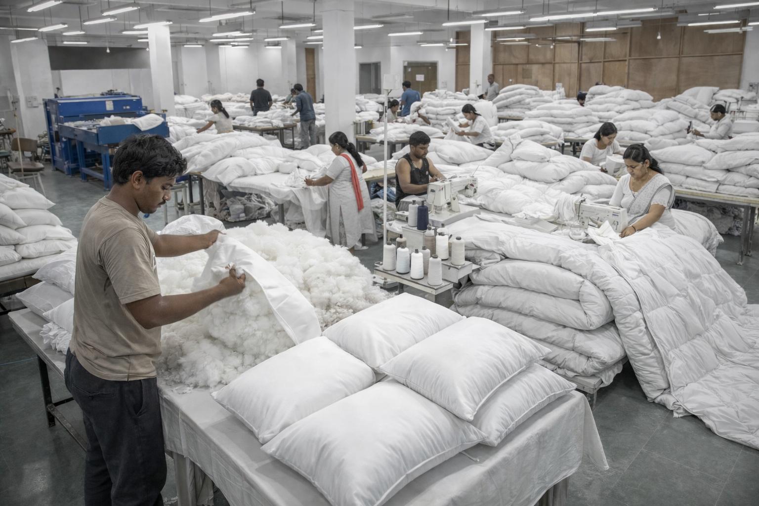 Pillow manufacturing